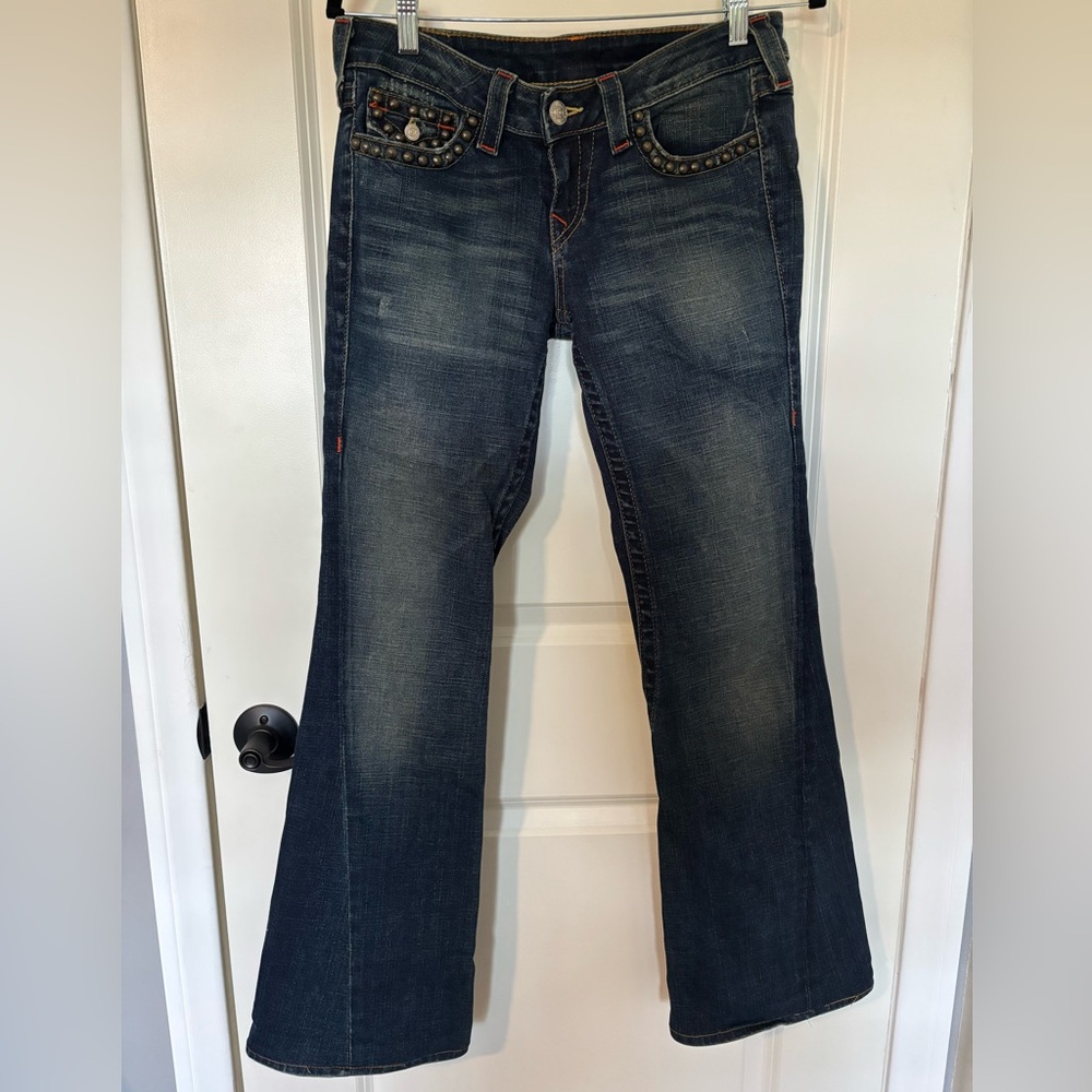 True Religion Mid Rise Flare Jean
